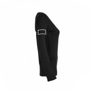 THC BUCHAREST WOMEN. Жіноча футболка з довгими рукавами, колір чорний  розмір L - 30126-103-L- Фото №5