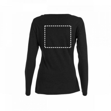 BUCHAREST WOMEN. Женская футболка с длинным рукавом, цвет черный  размер M - 30126-103-M- Фото №7