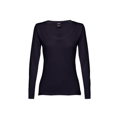 BUCHAREST WOMEN. Женская футболка с длинным рукавом, цвет синий  размер XL - 30126-134-XL- Фото №2