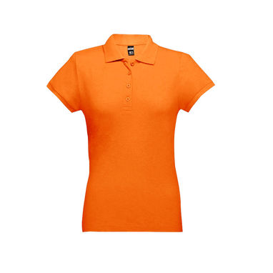 EVE. Женское поло, цвет оранжевый  размер S - 30135-128-S- Фото №2