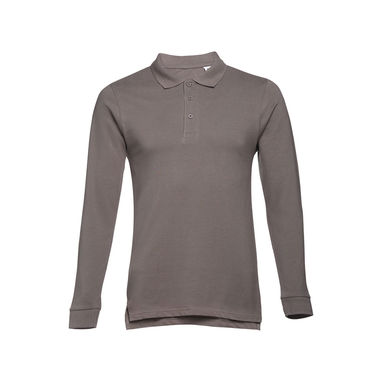 THC BERN. Men's long sleeve polo shirt, колір сірий  розмір 3XL - 30143-113-3XL- Фото №2