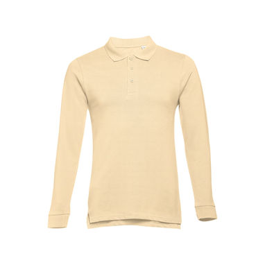 THC BERN. Men's long sleeve polo shirt, колір світло-коричневий  розмір 3XL - 30143-111-3XL- Фото №2