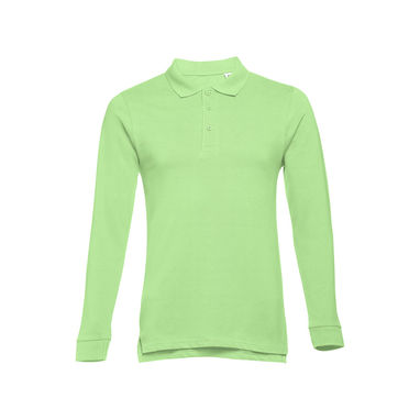 THC BERN. Men's long sleeve polo shirt, колір світло-зелений  розмір 3XL - 30143-119-3XL- Фото №2