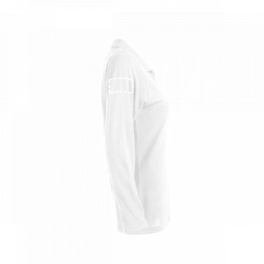 BERN WOMEN. Женское поло с длинным рукавом, цвет белый  размер L - 30144-106-L- Фото №8