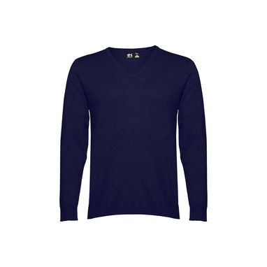 THC MILAN. Чоловічий пуловер з v-подібним вирізом, колір темно-синій  розмір L - 30149-134-L- Фото №2