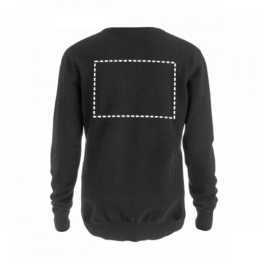 THC MILAN WOMEN. Жіночий пуловер з v-подібним вирізом, колір чорний  розмір XL - 30150-103-XL- Фото №4