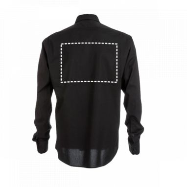 PARIS. Мужская рубашка popeline, цвет черный  размер L - 30151-103-L- Фото №6