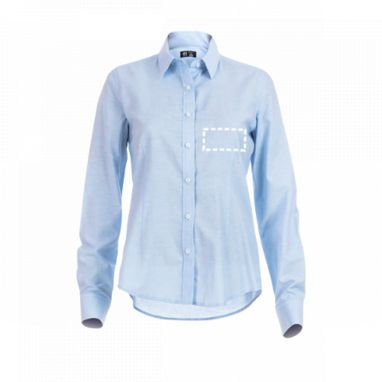 TOKYO WOMEN. Женская рубашка oxford, цвет голубой  размер XL - 30154-124-XL- Фото №3