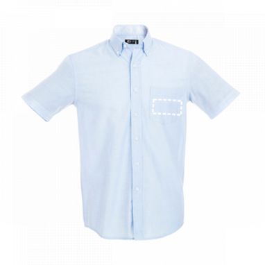 THC LONDON. Оксфордська сорочка для чоловіків, колір блакитний  розмір L - 30157-124-L- Фото №3