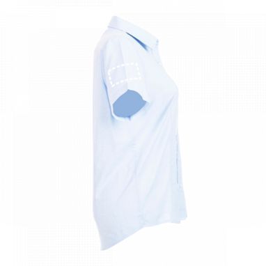 LONDON WOMEN. Женская рубашка oxford, цвет голубой  размер L - 30158-124-L- Фото №9