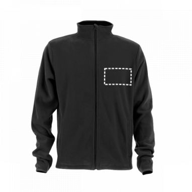 HELSINKI. Мужская флисовая куртка с молнией, цвет черный  размер L - 30164-103-L- Фото №3