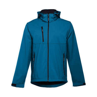 THC ZAGREB. Чоловіча куртка softshell зі знімним капюшоном, колір бензиновий синій  розмір L - 30180-174-L- Фото №2