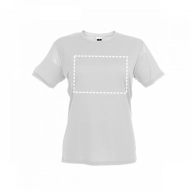NICOSIA WOMEN. Женская техническая футболка, цвет белый  размер L - 30193-106-L- Фото №3