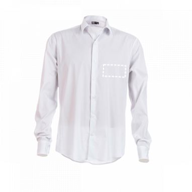 PARIS. Мужская рубашка popeline, цвет белый  размер L - 30194-106-L- Фото №3