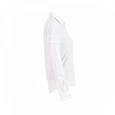 PARIS WOMEN. Женская рубашка popeline, цвет белый  размер L - 30195-106-L- Фото №9