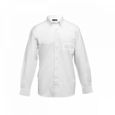 TOKYO. Мужская рубашка oxford, цвет белый  размер L - 30196-106-L- Фото №3