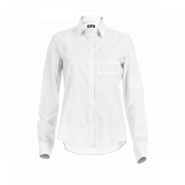 TOKYO WOMEN. Женская рубашка oxford, цвет белый  размер L - 30197-106-L- Фото №3