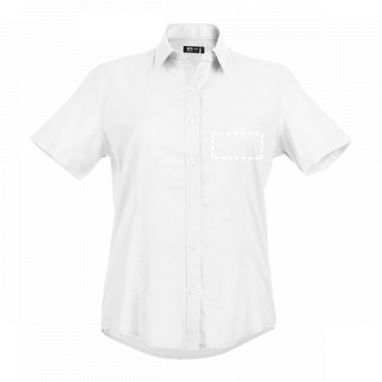 LONDON WOMEN. Женская рубашка oxford, цвет белый  размер L - 30201-106-L- Фото №3