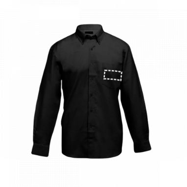 TOKYO. Мужская рубашка oxford, цвет черный  размер S - 30153-103-S- Фото №3