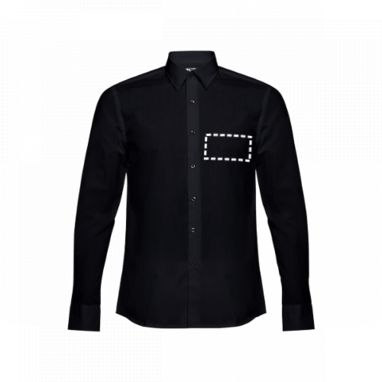 BATALHA. Чоловіча сорочка popeline, колір чорний  розмір L - 30211-103-L- Фото №3