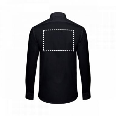 BATALHA. Мужская рубашка popeline, цвет черный  размер L - 30211-103-L- Фото №6