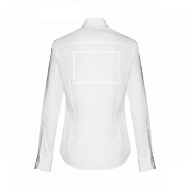 BATALHA WOMEN. Женская рубашка popeline, цвет белый  размер L - 30214-106-L- Фото №6