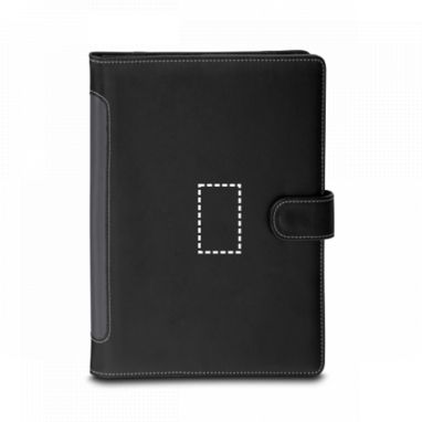 Чехол для iPad из искусственной кожи с блокнотом, цвет черный - 71989-103- Фото №4