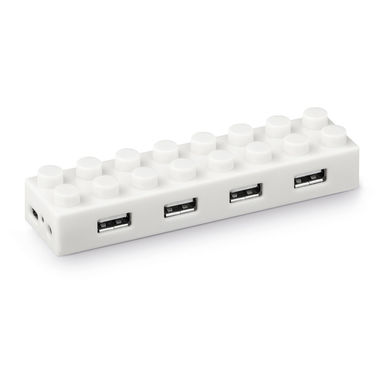 USB-разветвитель 2.0, 4 порта, цвет белый - 45194-106- Фото №2