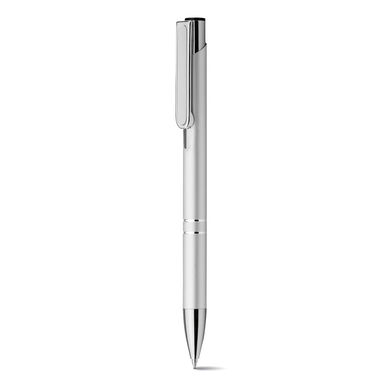 Металлическая шариковая ручка, синие чернила, цвет серебряный - 12514-127- Фото №2