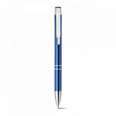Металева кулькова ручка, сині чорнила, колір срібний - 12514-127- Фото №3