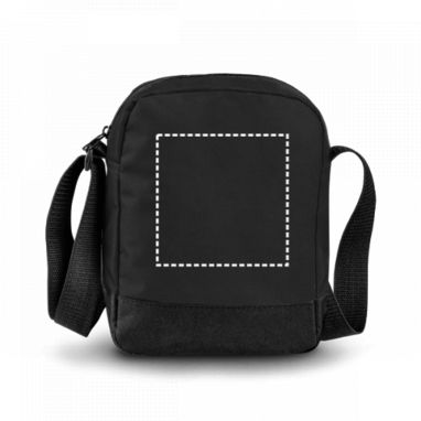 Поліестерова дорожня сумка з плечовим ременем, 600D, колір чорний - 72425-103- Фото №3