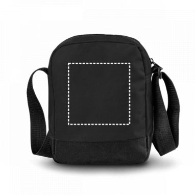 Поліестерова дорожня сумка з плечовим ременем, 600D, колір чорний - 72425-103- Фото №4