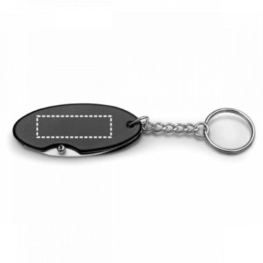 Металлический брелок с карманным ножом, цвет черный - 82475-103- Фото №3