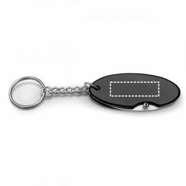 Металлический брелок с карманным ножом, цвет черный - 82475-103- Фото №4