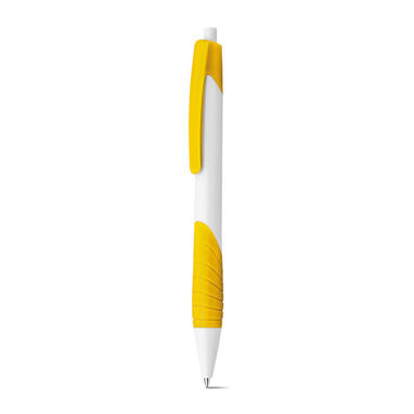 Пластикова кулькова ручка, сині чорнила, колір жовтий - 12581-108- Фото №2