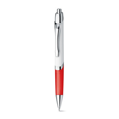 Пластиковая шариковая ручка, синие чернила, цвет красный - 12584-105- Фото №2