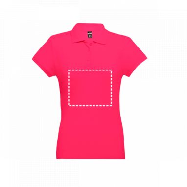 EVE. Женское поло, цвет розовый  размер XL - 30135-102-XL- Фото №2