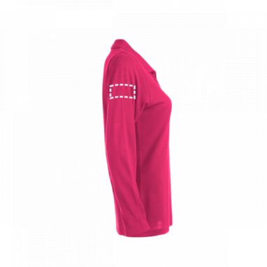 BERN WOMEN. Женское поло с длинным рукавом, цвет розовый  размер L - 30145-102-L- Фото №5