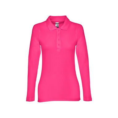 BERN WOMEN. Женское поло с длинным рукавом, цвет розовый  размер XL - 30145-102-XL- Фото №1