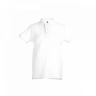 ADAM KIDS. Детская футболка-поло унисекс, цвет белый  размер 10 - 30172-106-10- Фото №2