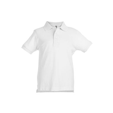 ADAM KIDS. Детская футболка-поло унисекс, цвет белый  размер 12 - 30172-106-12- Фото №1