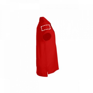 ADAM KIDS. Детская футболка-поло унисекс, цвет красный  размер 10 - 30173-105-10- Фото №5