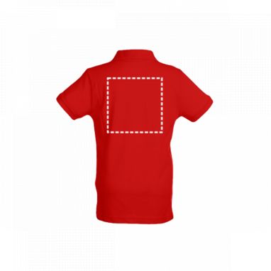 ADAM KIDS. Детская футболка-поло унисекс, цвет красный  размер 10 - 30173-105-10- Фото №8