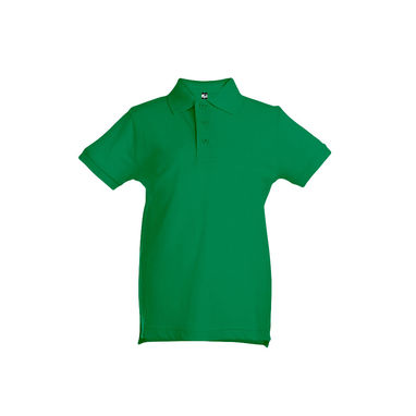 ADAM KIDS. Детская футболка-поло унисекс, цвет зеленый  размер 10 - 30173-109-10- Фото №1