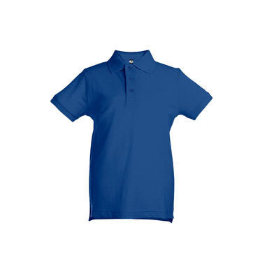 ADAM KIDS. Детская футболка-поло унисекс, цвет королевский синий  размер 2 - 30173-114-2- Фото №1