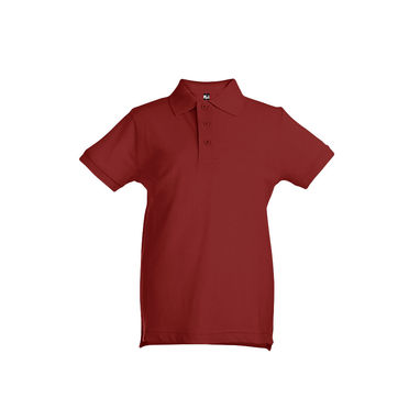 ADAM KIDS. Детская футболка-поло унисекс, цвет бордовый  размер 10 - 30173-115-10- Фото №1