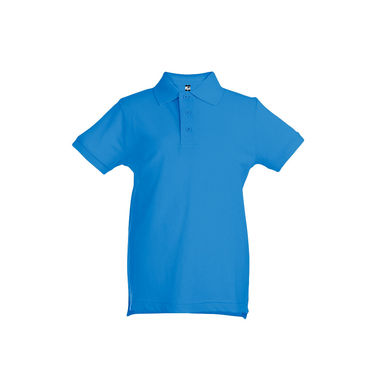 ADAM KIDS. Детская футболка-поло унисекс, цвет цвет морской волны  размер 10 - 30173-154-10- Фото №1