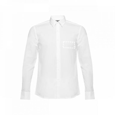 BATALHA. Мужская рубашка popeline, цвет белый  размер L - 30212-106-L- Фото №3