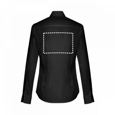 BATALHA WOMEN. Женская рубашка popeline, цвет черный  размер L - 30213-103-L- Фото №5