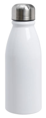 Пляшка алюмінієва FANCY, колір білий, сріблястий - 56-0304281- Фото №1